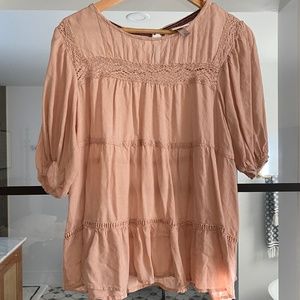 Bohemian blush blouse